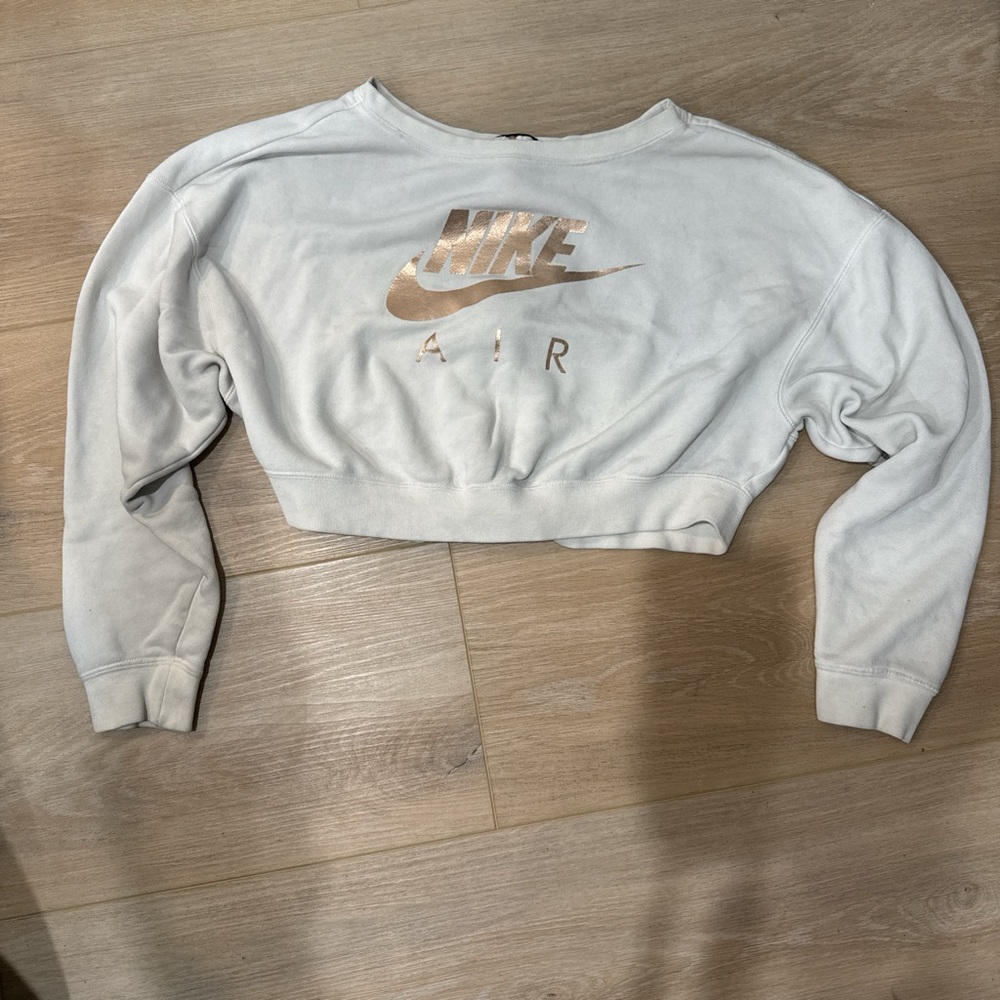 Nike Women's Gray Cropped Sweatshirt
